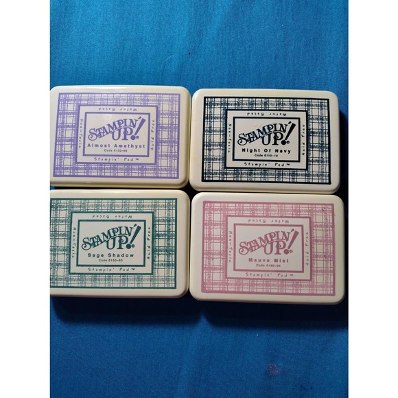 Stampin Up Ink Pad,  Sage Shadow, Mauve Mist, Night of Navy, Almost Amethyst - Picture 1 of 2